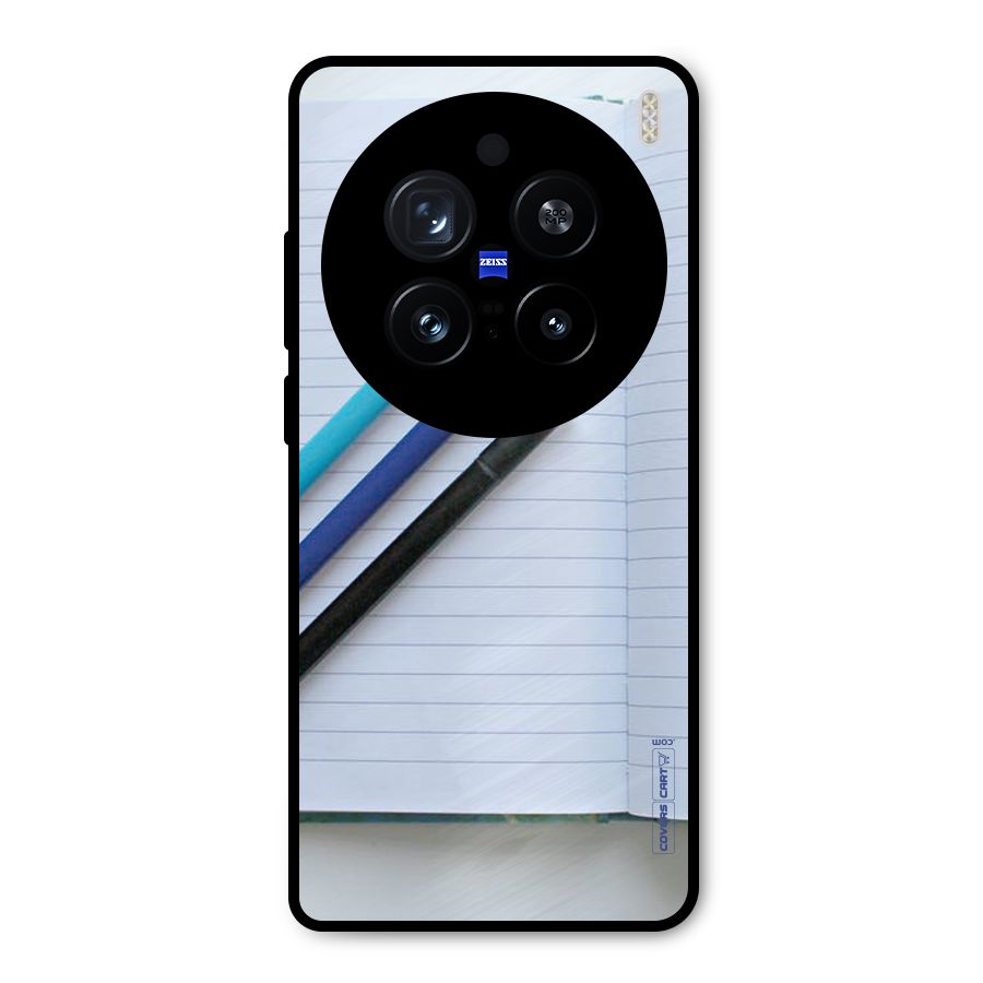 Notebook And Pens Metal Back Case for Vivo X200 Pro
