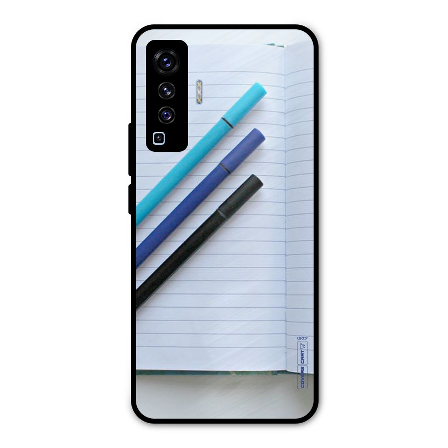 Notebook And Pens Metal Back Case for Vivo X50