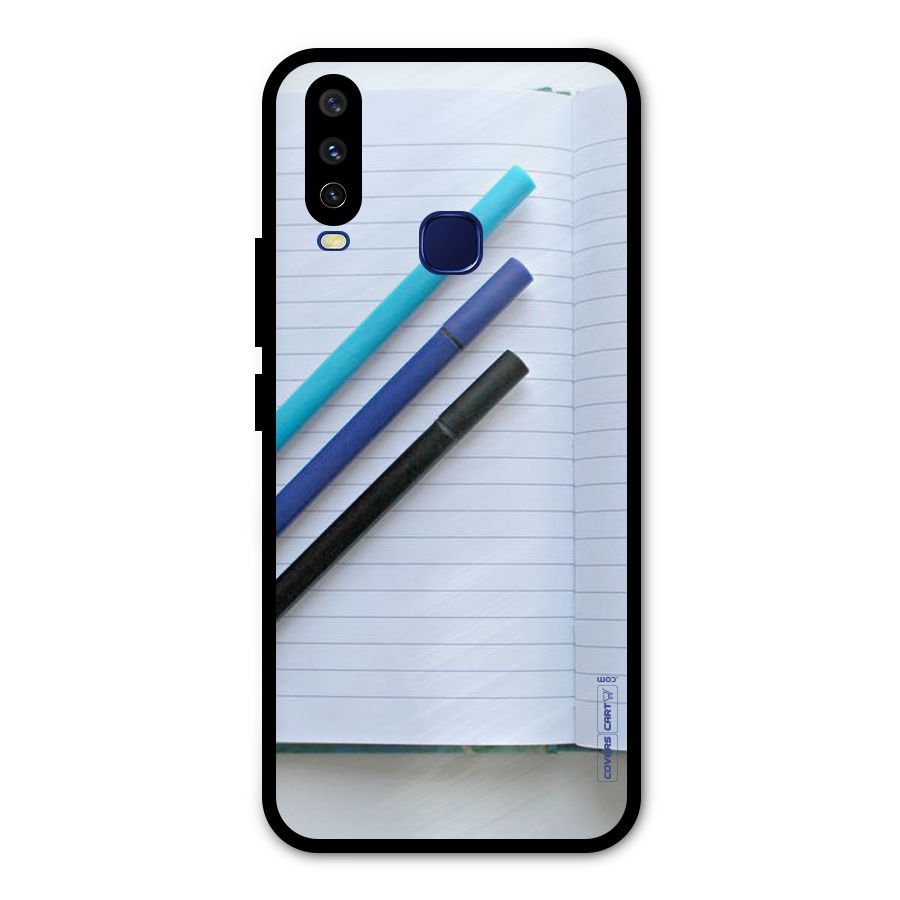 Notebook And Pens Metal Back Case for Vivo Y15