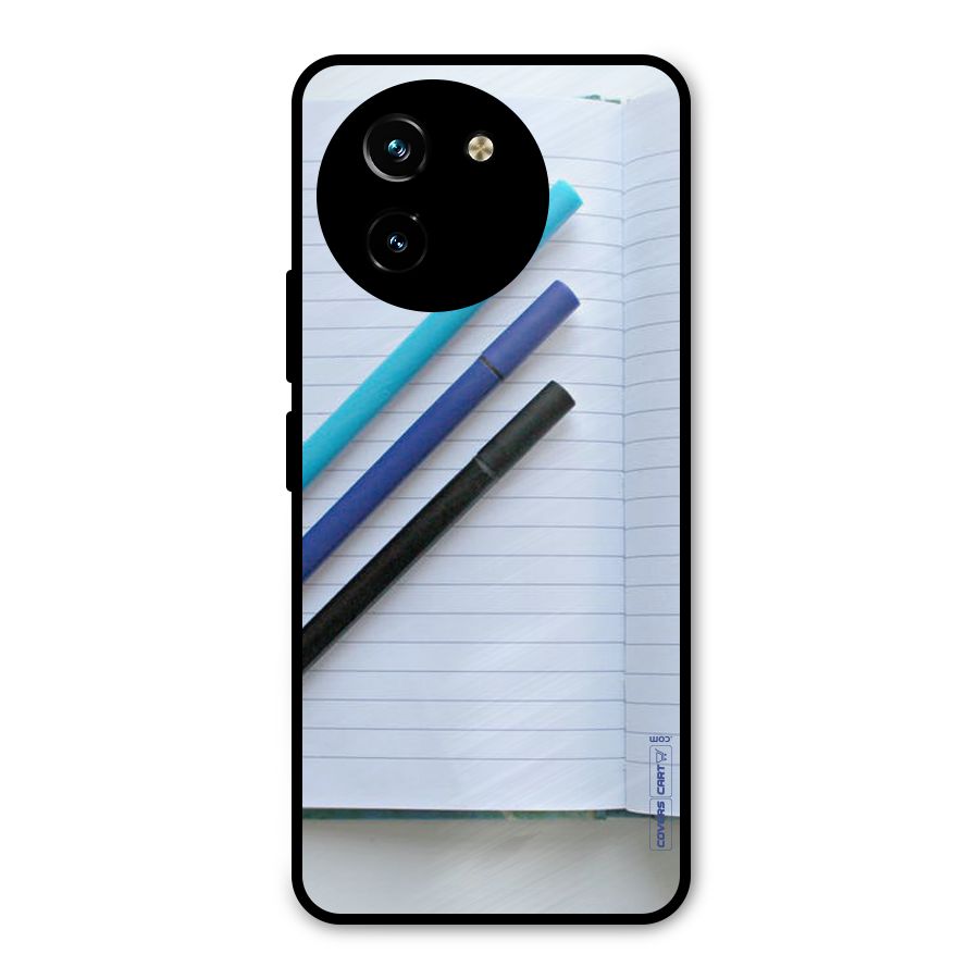 Notebook And Pens Metal Back Case for Vivo Y200i