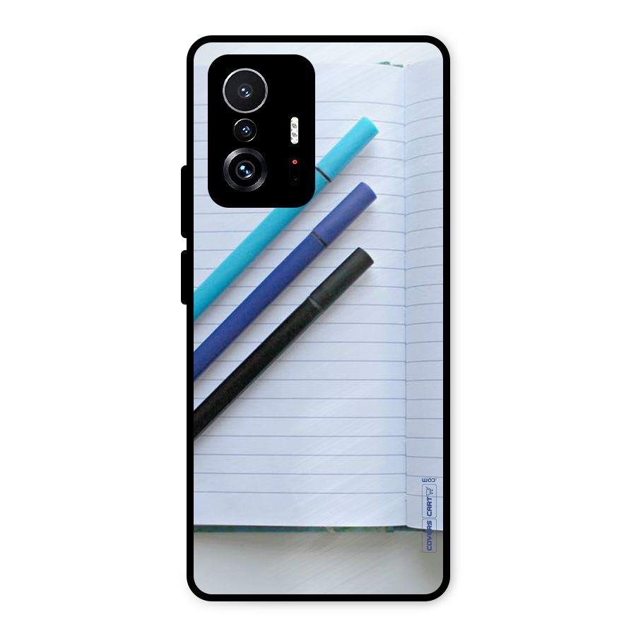 Notebook And Pens Metal Back Case for Xiaomi 11T Pro