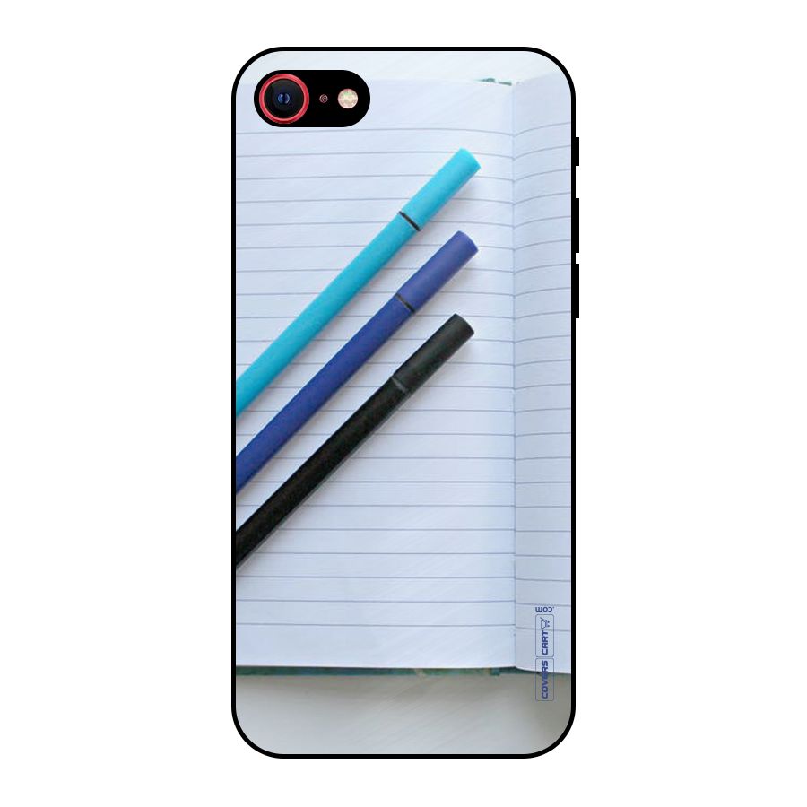 Notebook And Pens Metal Back Case for iPhone 7