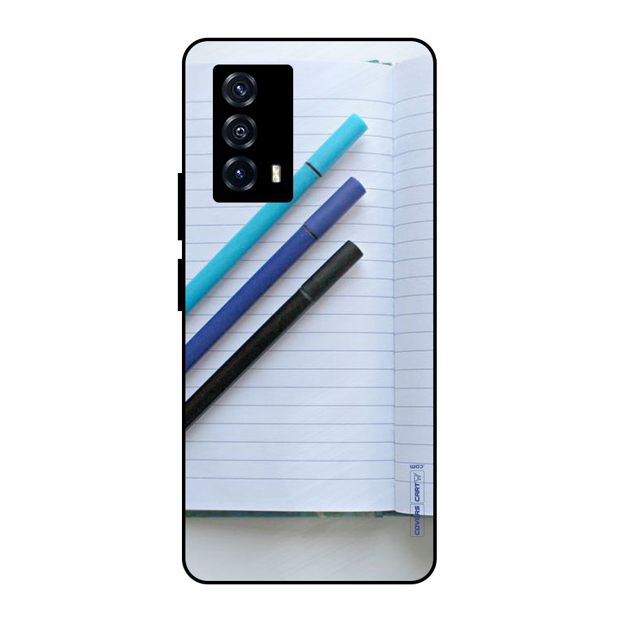 Notebook And Pens Metal Back Case for iQOO Z5