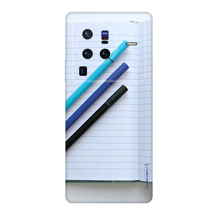 Notebook And Pens Original Polycarbonate Back Case for Vivo X80