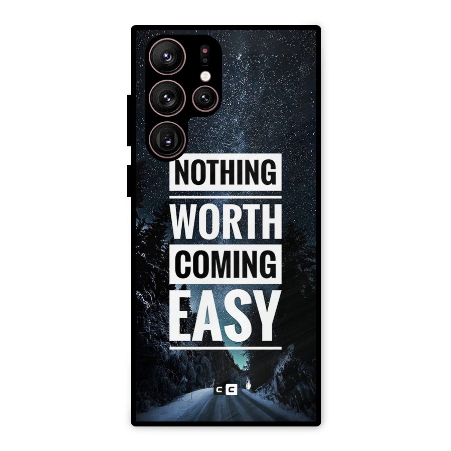 Nothing Worth Easy Metal Back Case for Galaxy S22 Ultra 5G