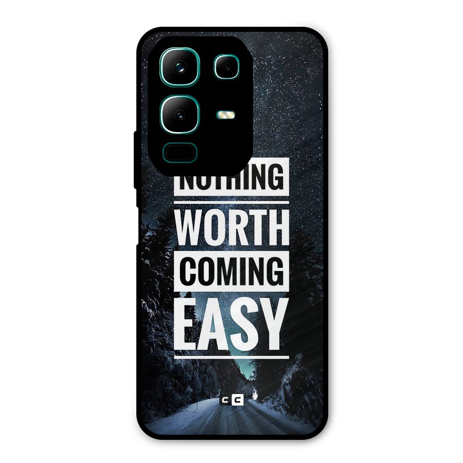 Nothing Worth Easy Metal Back Case for Infinix Note 50x