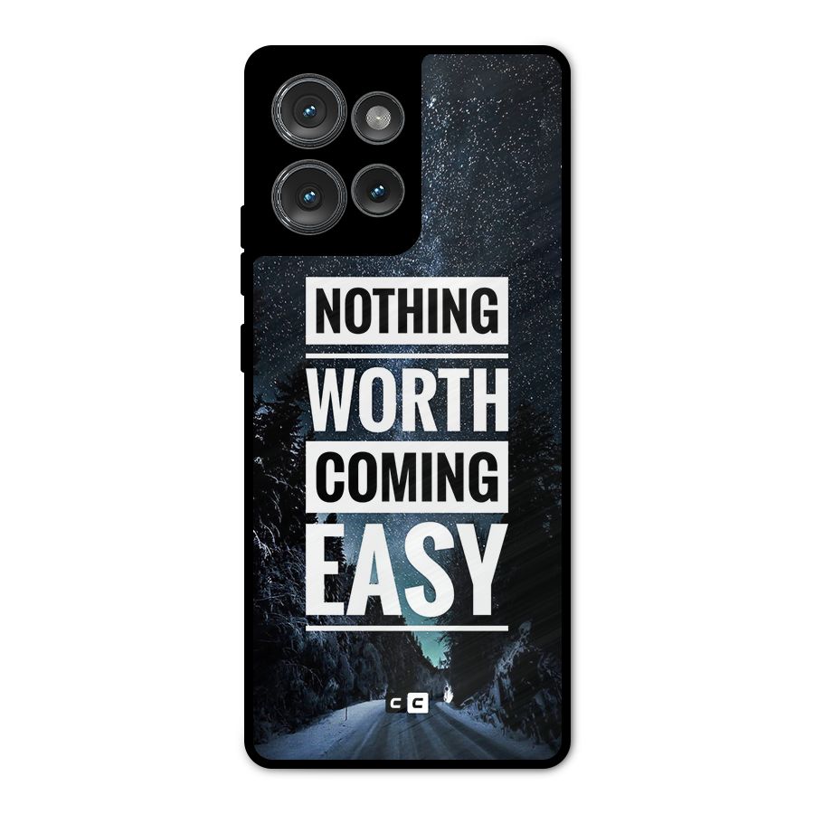 Nothing Worth Easy Metal Back Case for Motorola Edge 50