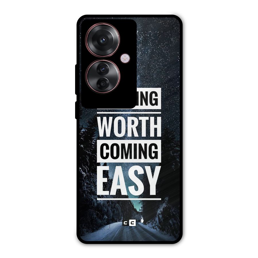 Nothing Worth Easy Metal Back Case for Oppo F25 Pro
