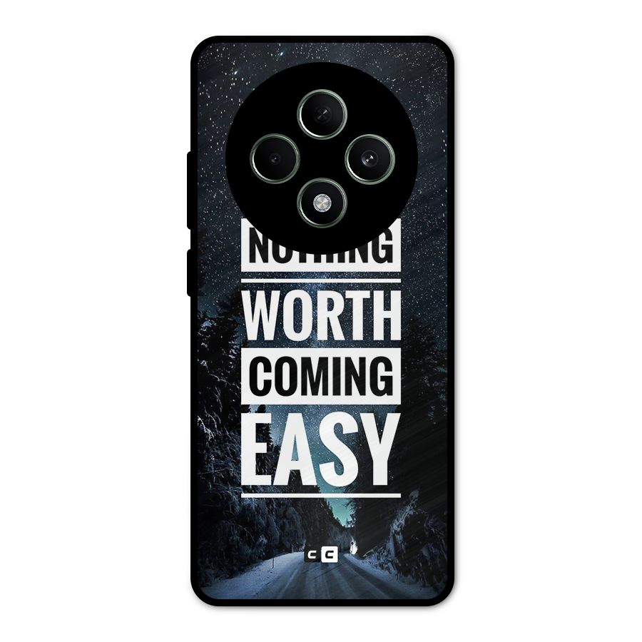 Nothing Worth Easy Metal Back Case for Oppo F27
