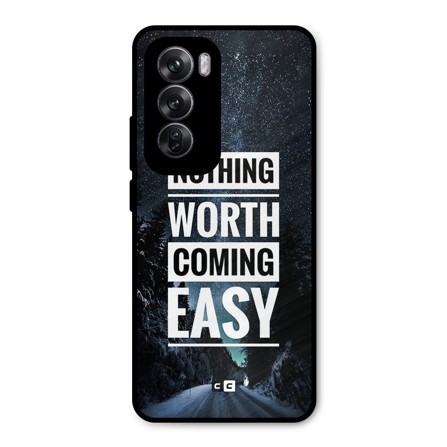 Nothing Worth Easy Metal Back Case for Oppo Reno12 Pro