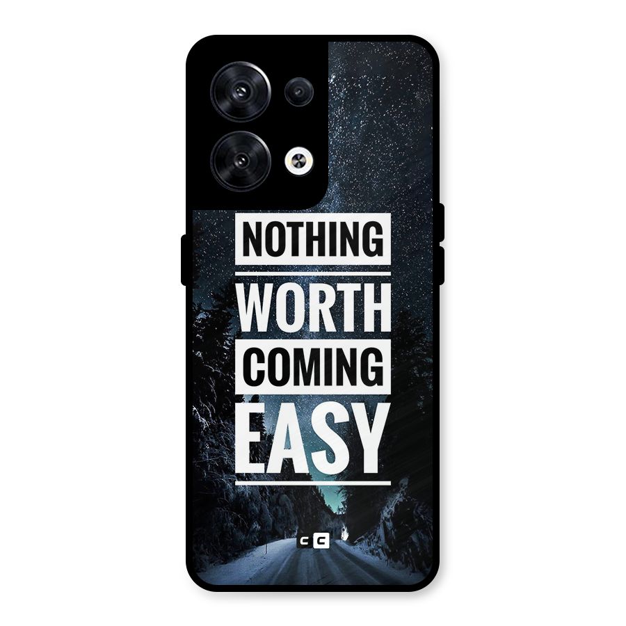 Nothing Worth Easy Metal Back Case for Oppo Reno8 5G