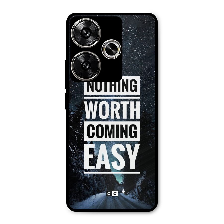 Nothing Worth Easy Metal Back Case for Poco F6