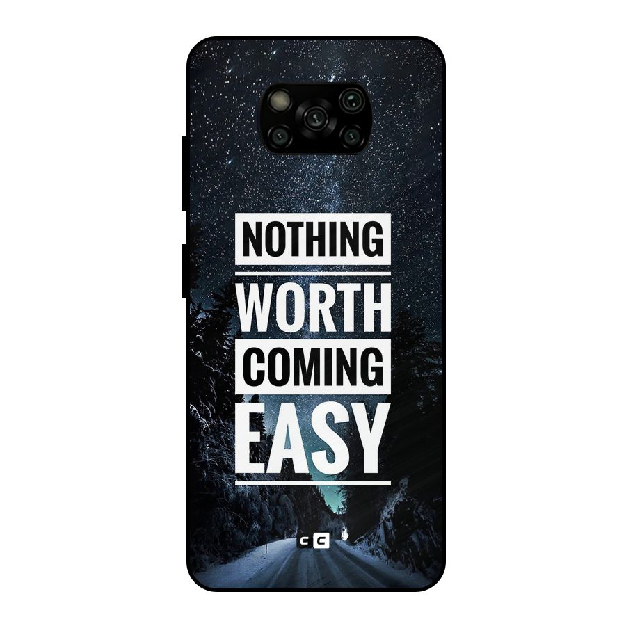 Nothing Worth Easy Metal Back Case for Poco X3