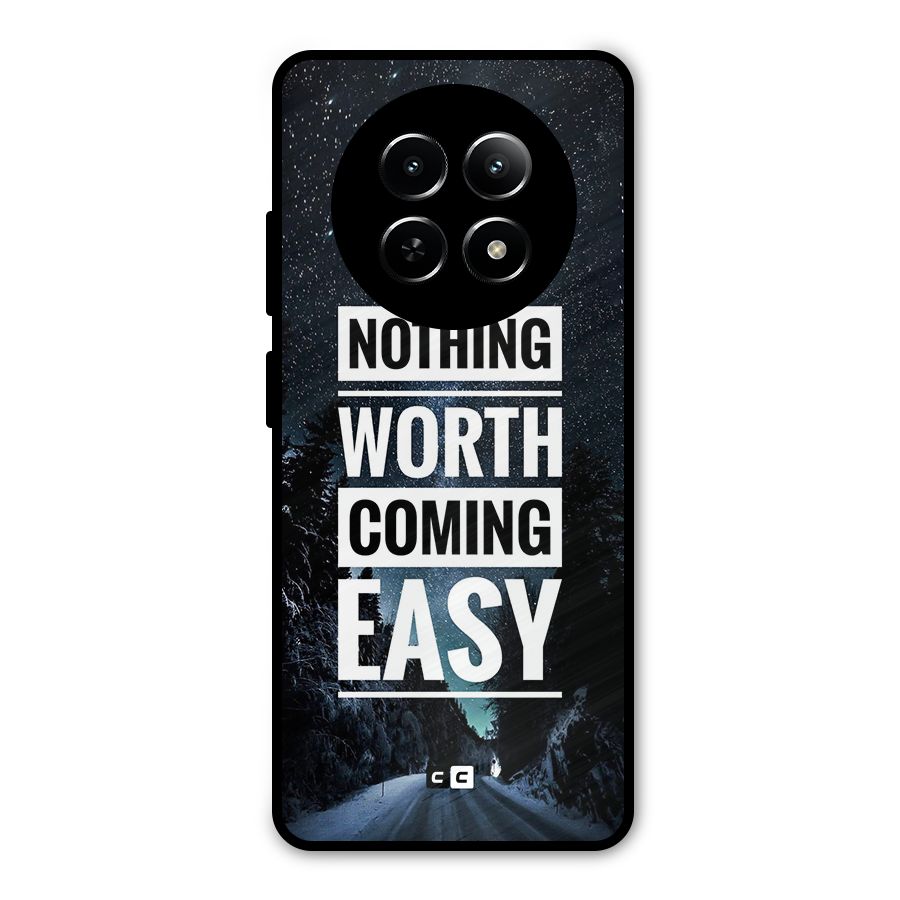 Nothing Worth Easy Metal Back Case for Realme 12 5G