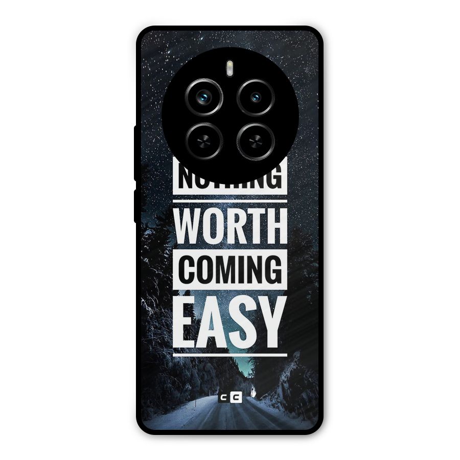 Nothing Worth Easy Metal Back Case for Realme P1 Pro