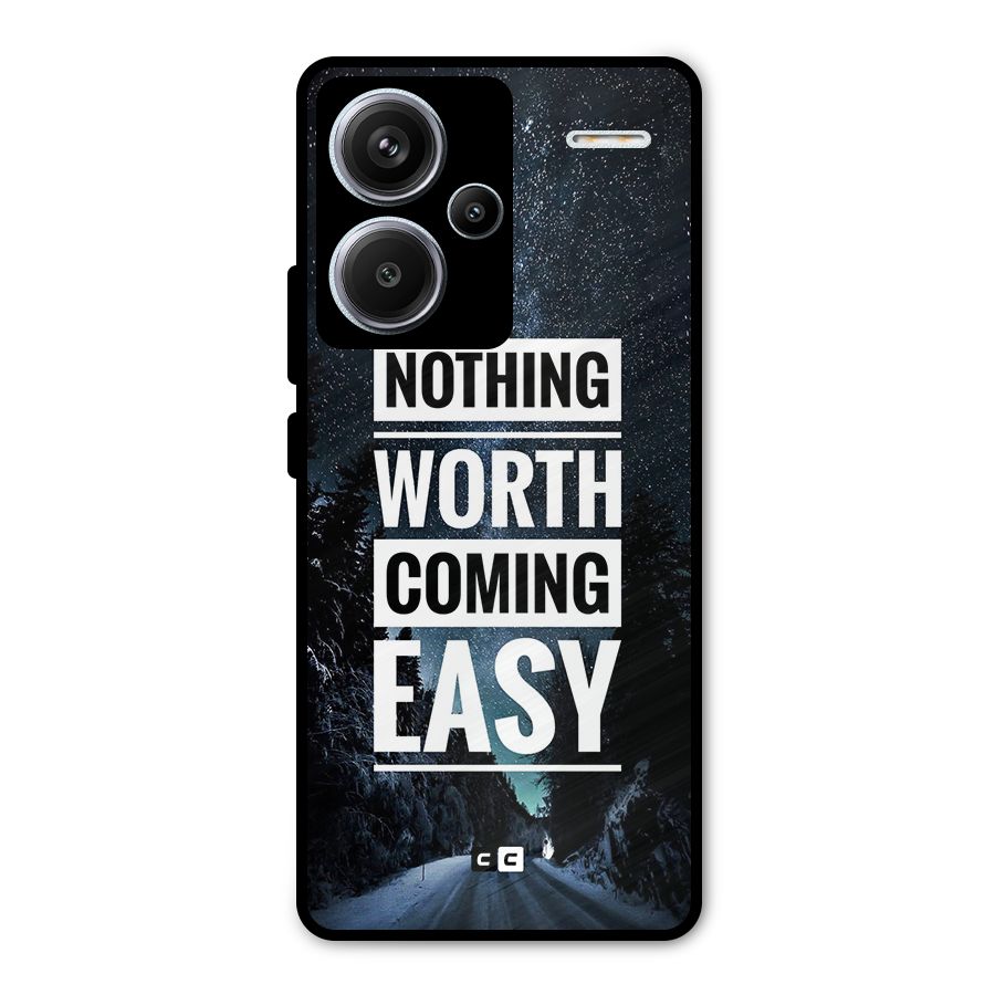 Nothing Worth Easy Metal Back Case for Redmi Note 13 Pro Plus