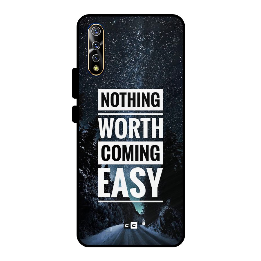 Nothing Worth Easy Metal Back Case for Vivo S1