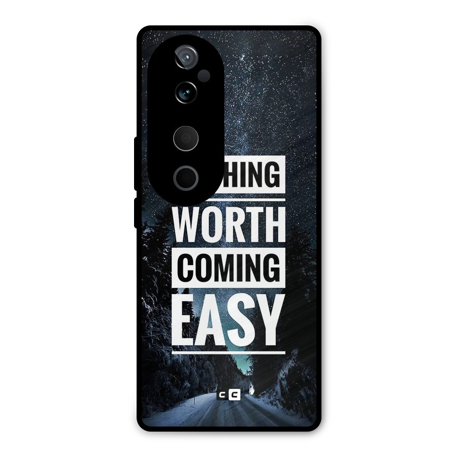 Nothing Worth Easy Metal Back Case for Vivo T3 Ultra