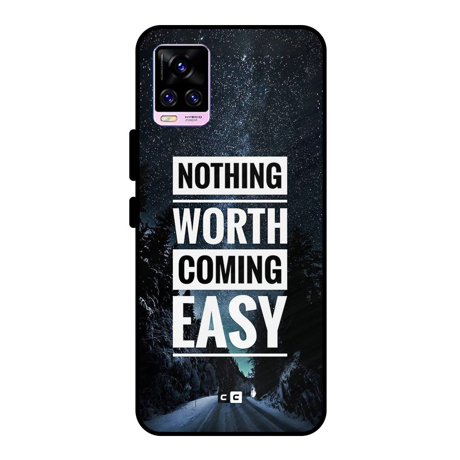 Nothing Worth Easy Metal Back Case for Vivo V20 Pro
