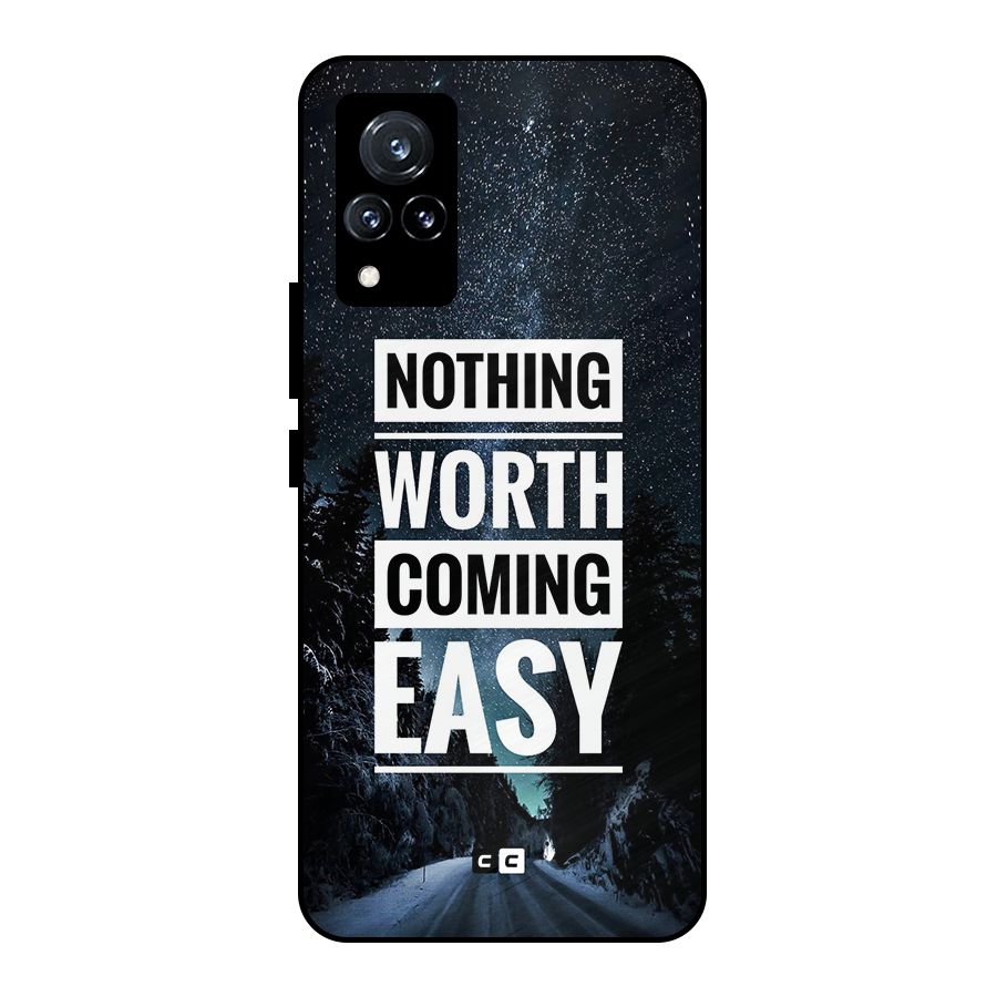 Nothing Worth Easy Metal Back Case for Vivo V21 5G