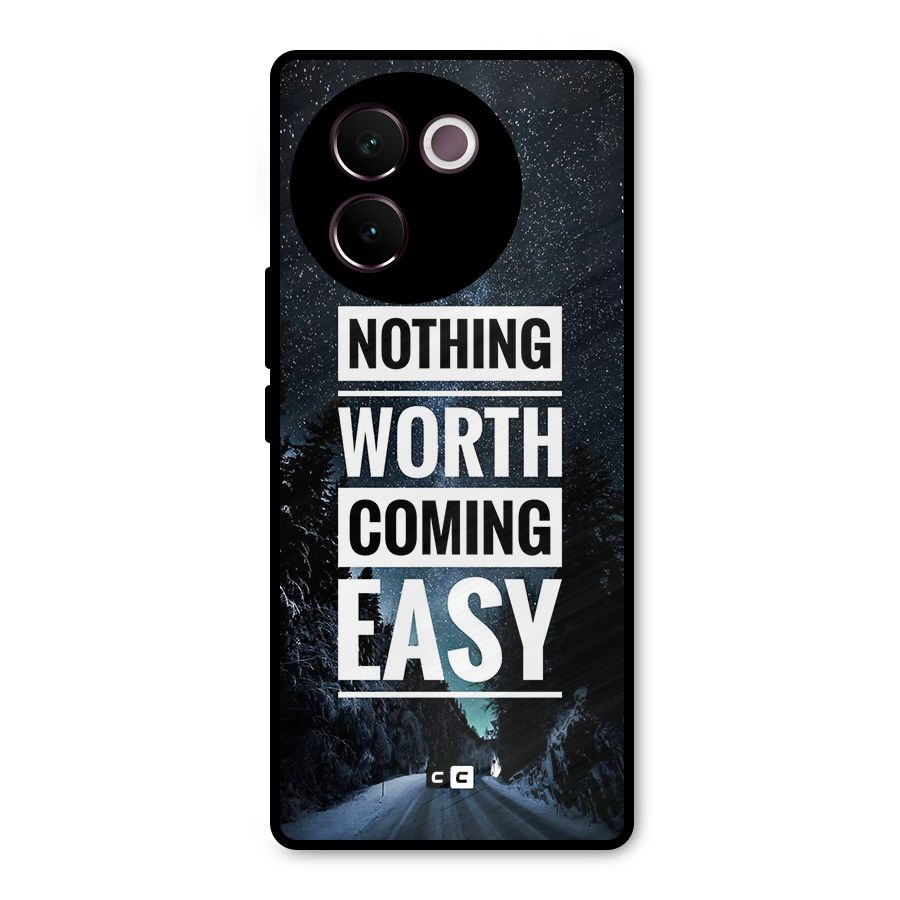 Nothing Worth Easy Metal Back Case for Vivo V30e