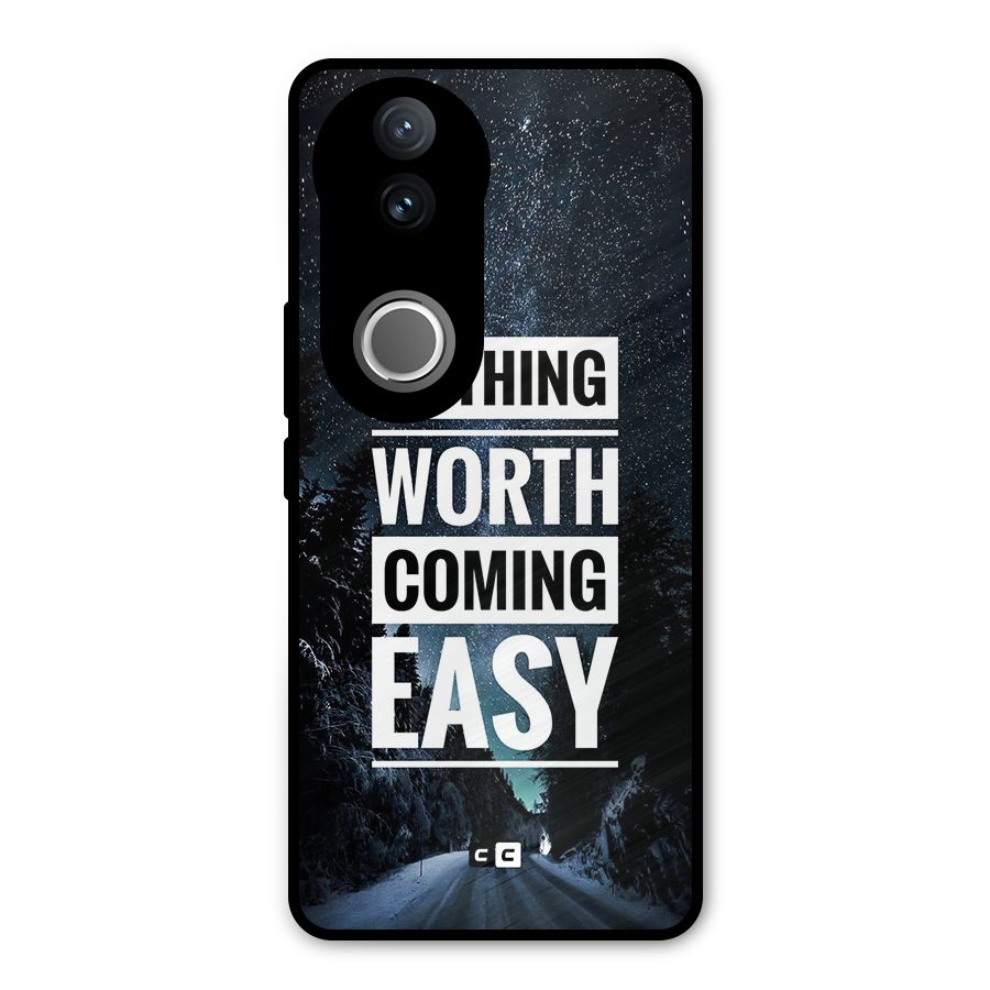 Nothing Worth Easy Metal Back Case for Vivo V50e