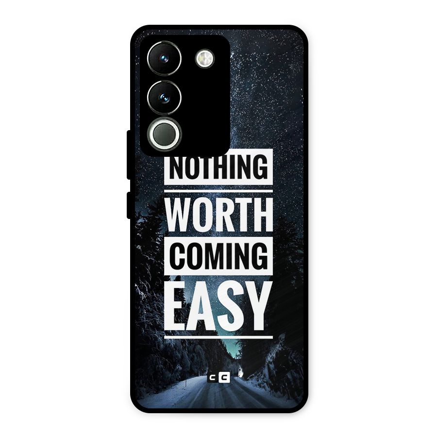 Nothing Worth Easy Metal Back Case for Vivo Y200