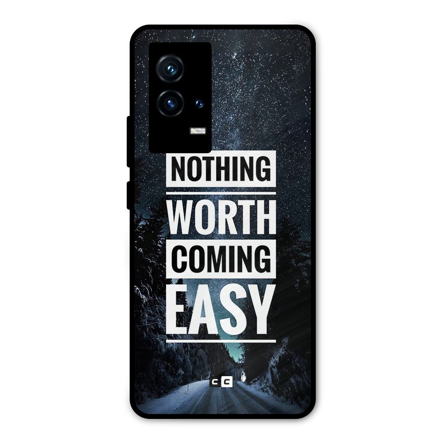 Nothing Worth Easy Metal Back Case for iQOO 9 5G