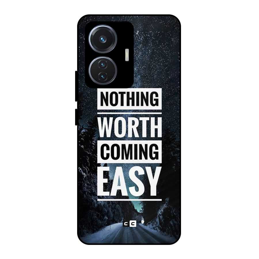 Nothing Worth Easy Metal Back Case for iQOO Z6 44W