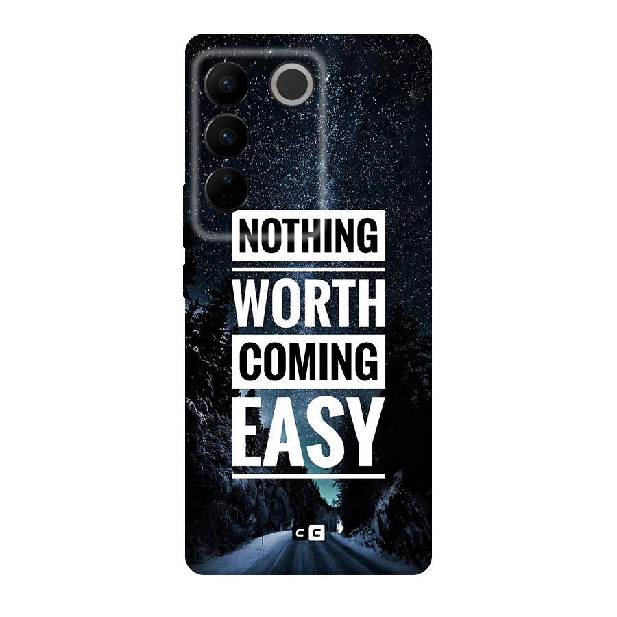 Nothing Worth Easy Original Polycarbonate Back Case for Vivo V27