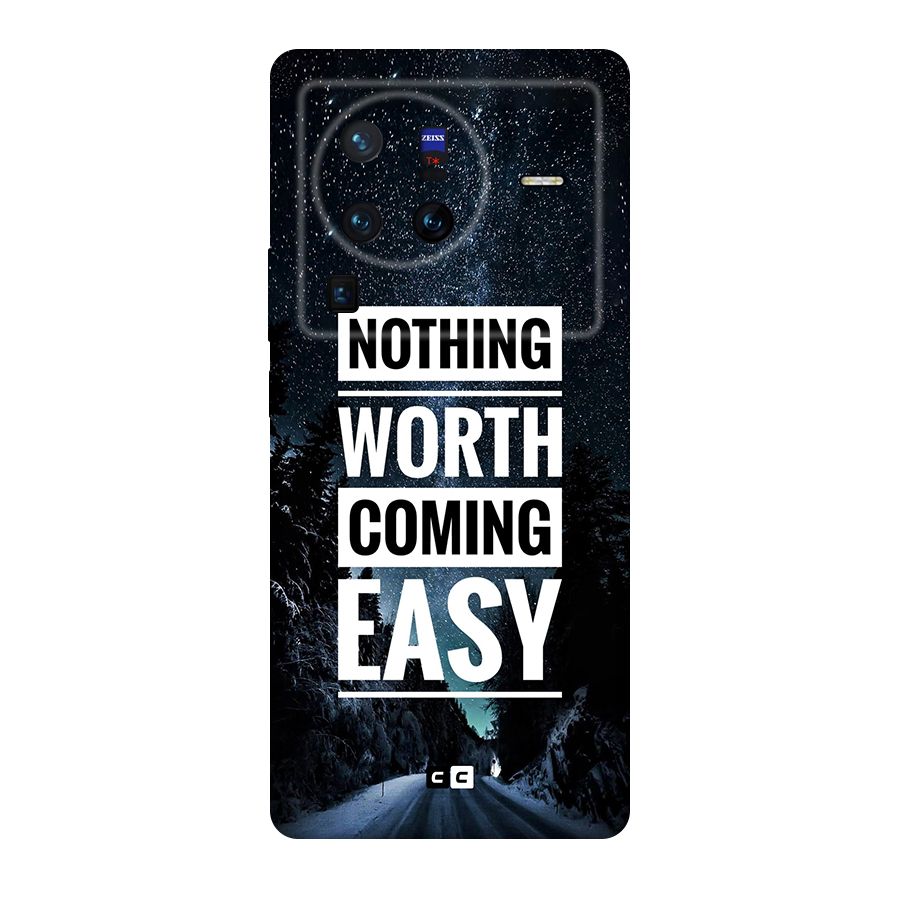 Nothing Worth Easy Original Polycarbonate Back Case for Vivo X80