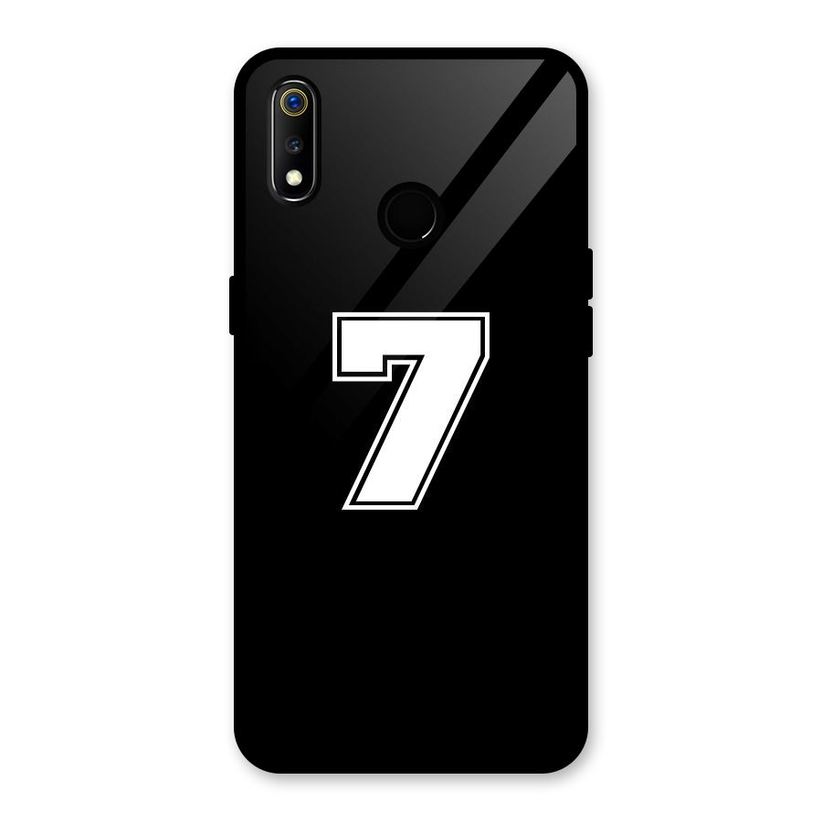 Number 7 Glass Back Case for Realme 3i