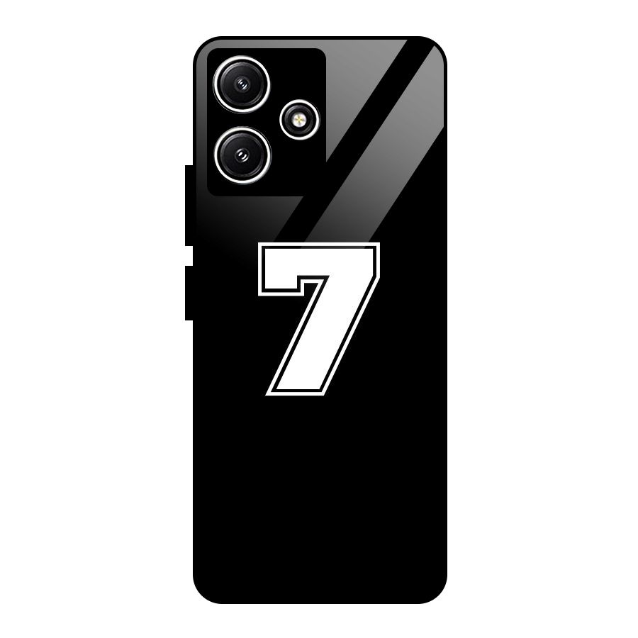 Number 7 Glass Back Case for Redmi 12 5G