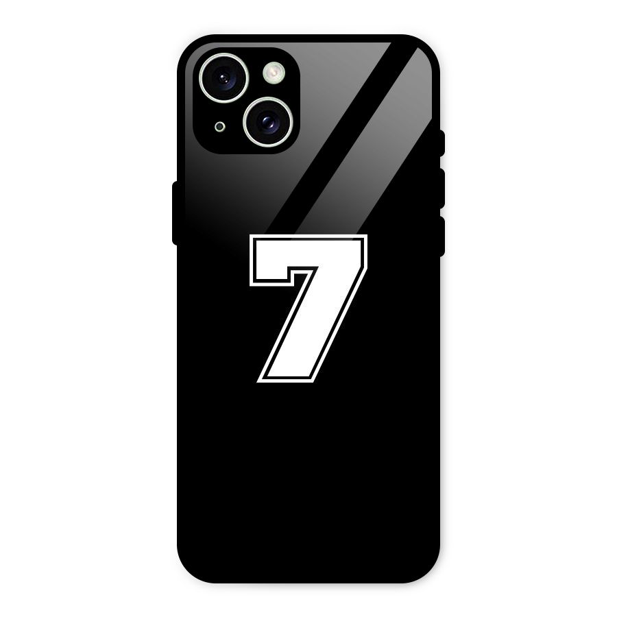 Number 7 Glass Back Case for iPhone 15 Plus