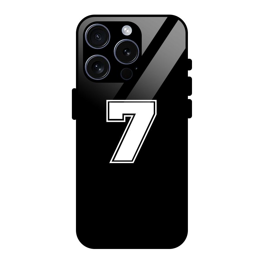 Number 7 Glass Back Case for iPhone 15 Pro