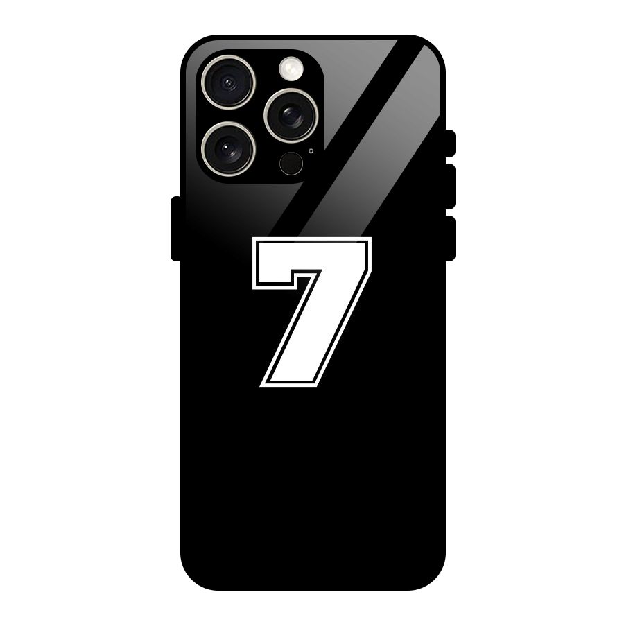 Number 7 Glass Back Case for iPhone 15 Pro Max