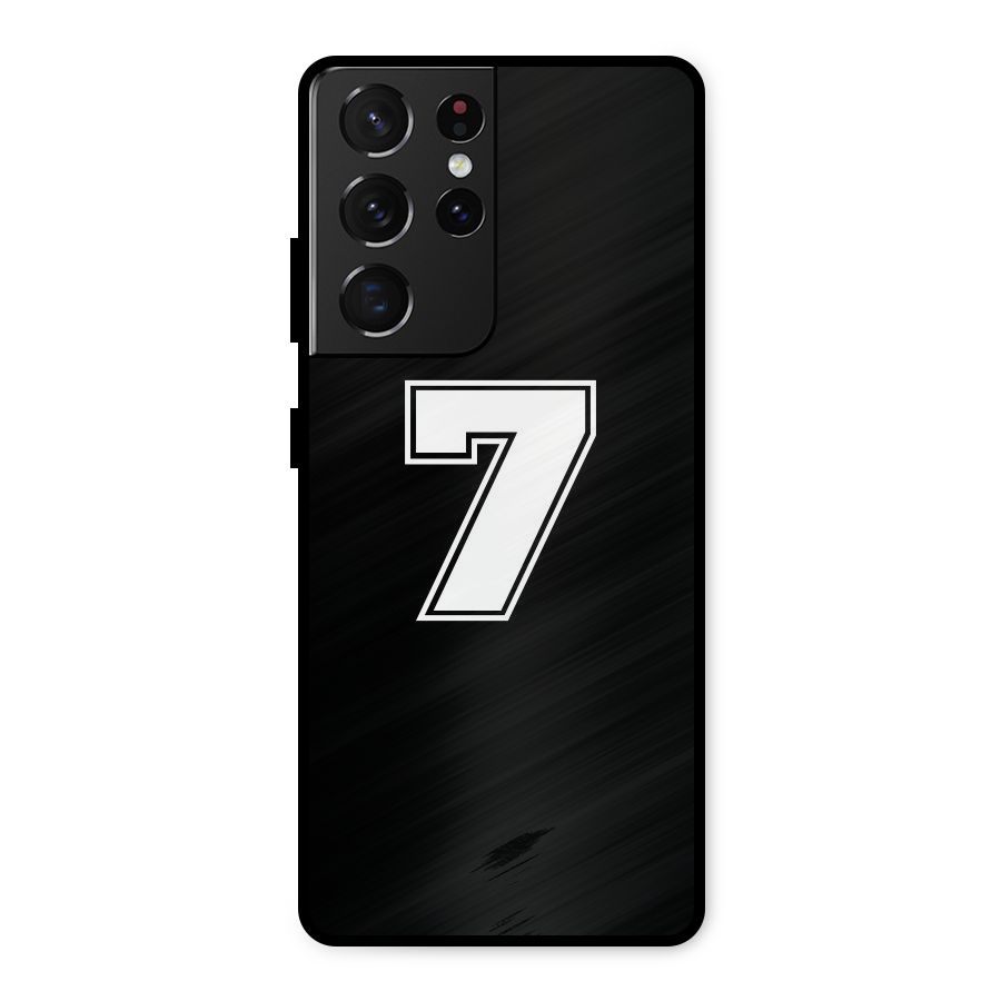Number 7 Metal Back Case for Galaxy S21 Ultra 5G