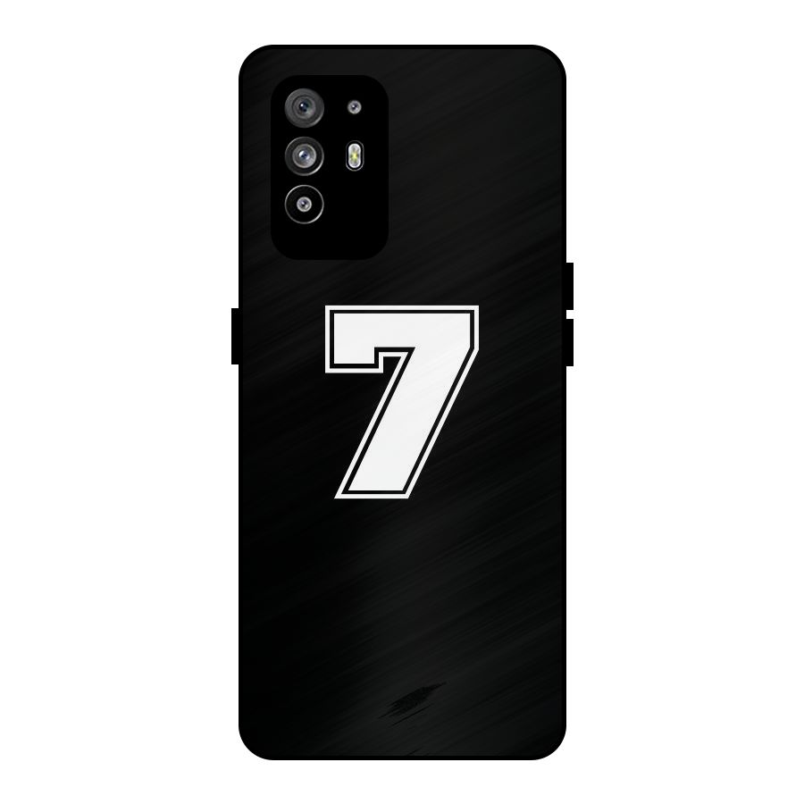 Number 7 Metal Back Case for Oppo F19 Pro Plus 5G