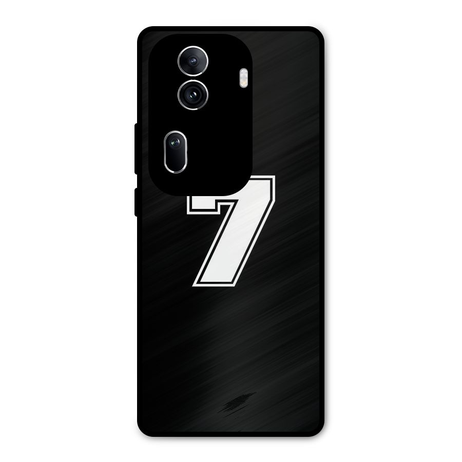 Number 7 Metal Back Case for Oppo Reno11 Pro 5G