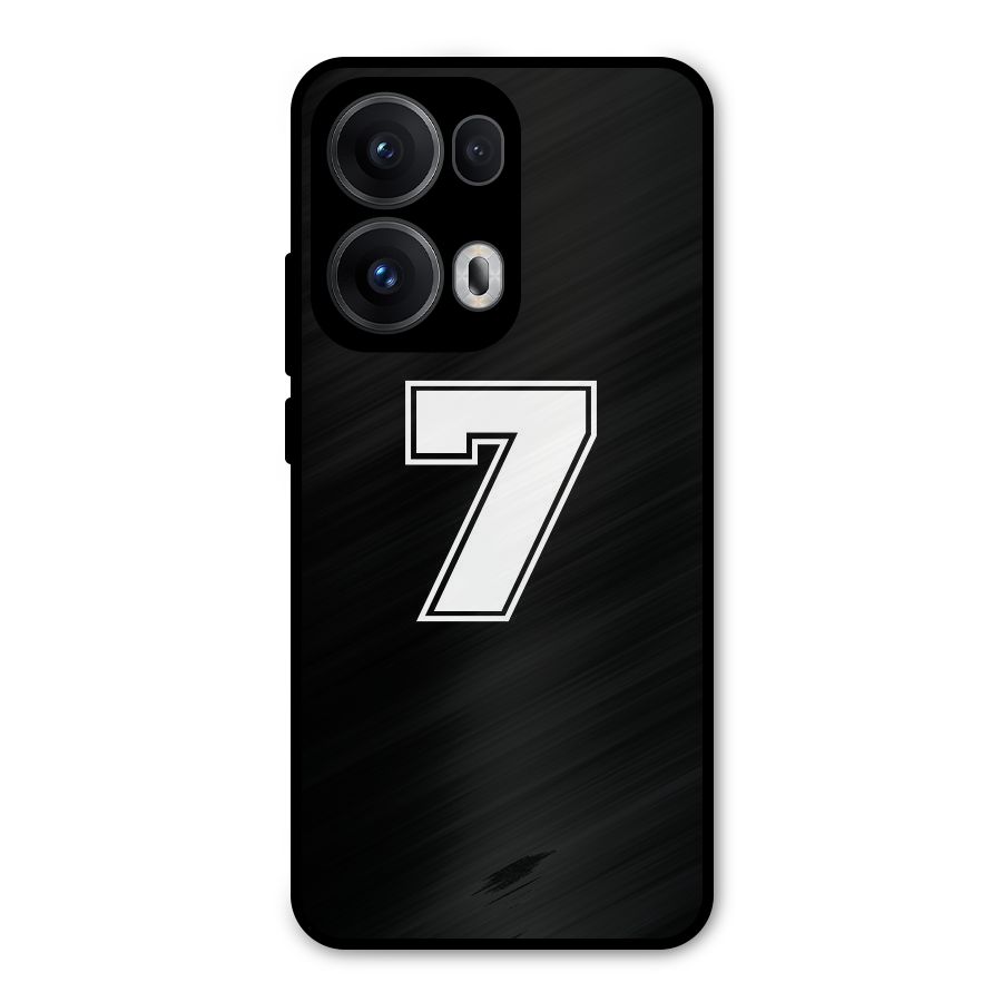 Number 7 Metal Back Case for Oppo Reno13 Pro