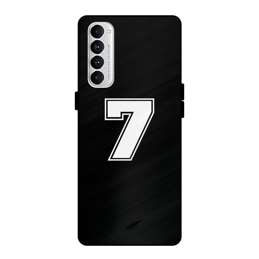 Number 7 Metal Back Case for Oppo Reno4 Pro