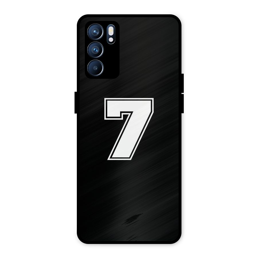 Number 7 Metal Back Case for Oppo Reno6 5G