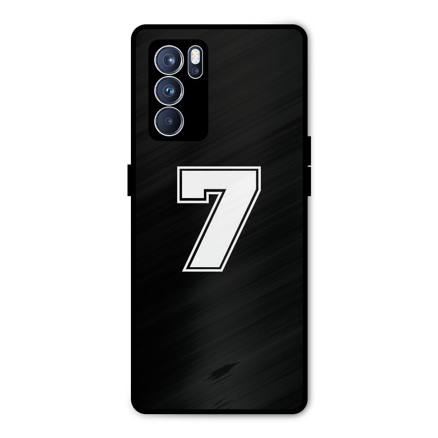 Number 7 Metal Back Case for Oppo Reno6 Pro 5G