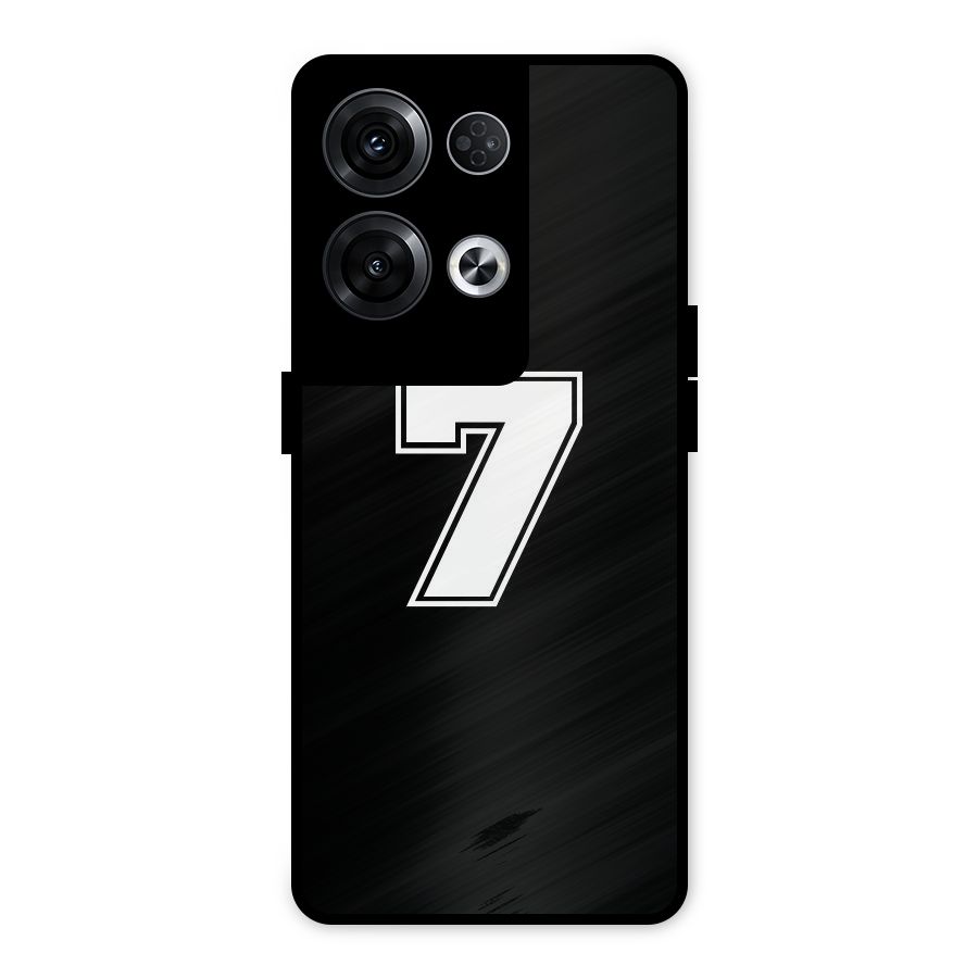 Number 7 Metal Back Case for Oppo Reno8 Pro 5G