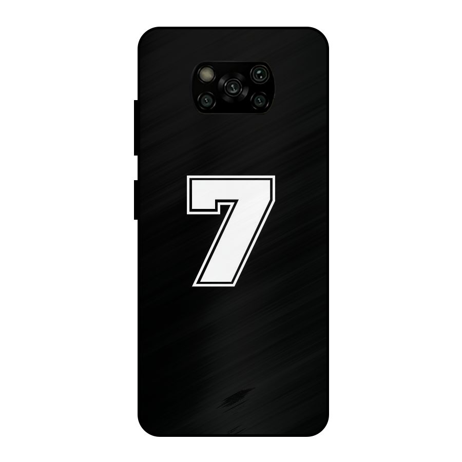 Number 7 Metal Back Case for Poco X3