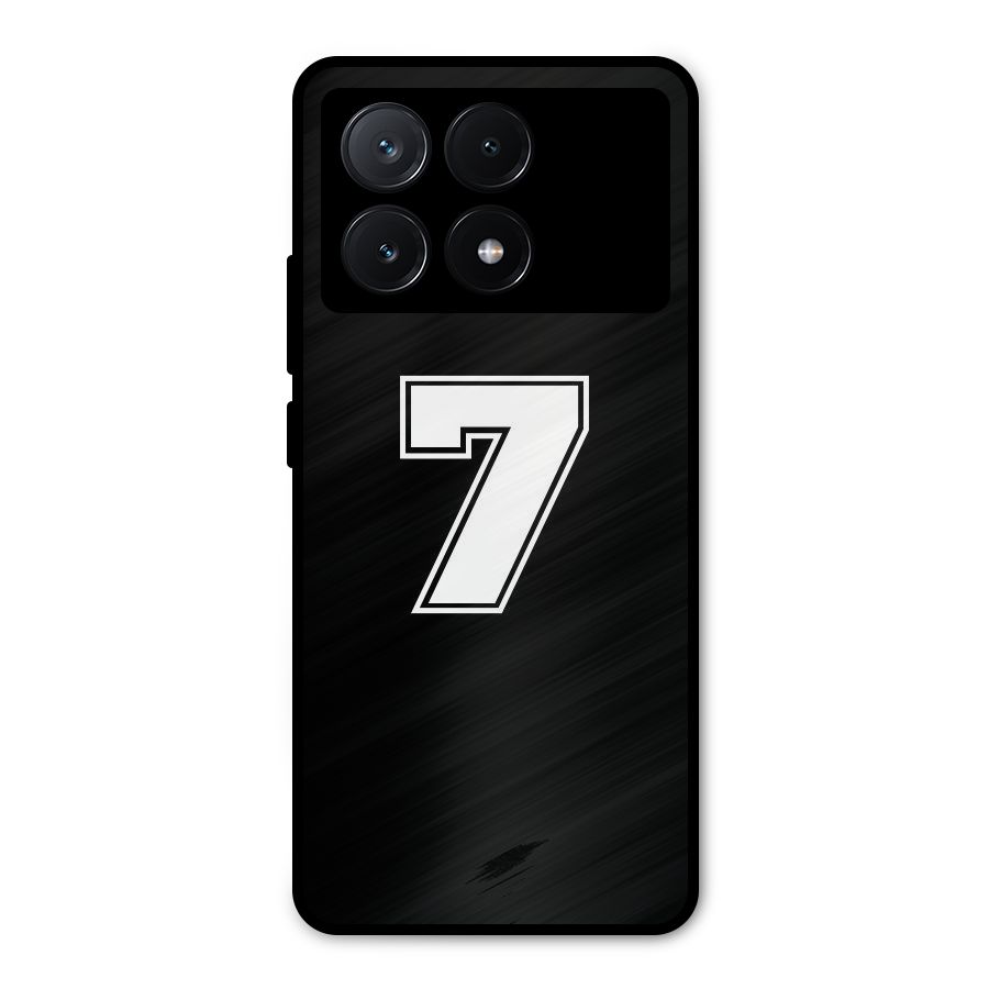 Number 7 Metal Back Case for Poco X6 Pro