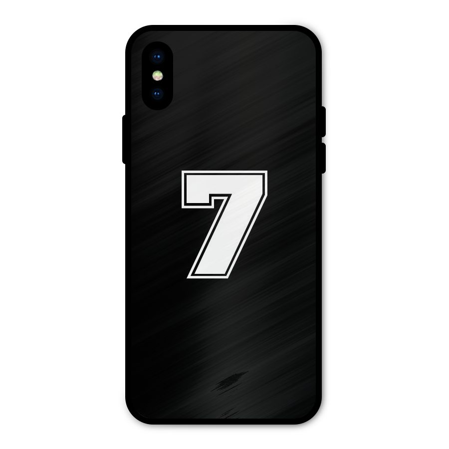 Number 7 Metal Back Case for iPhone X