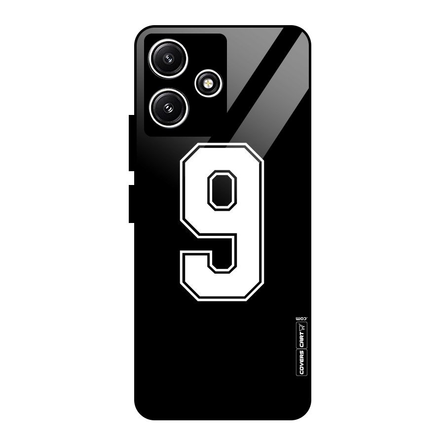 Number 9 Glass Back Case for Poco M6 Pro
