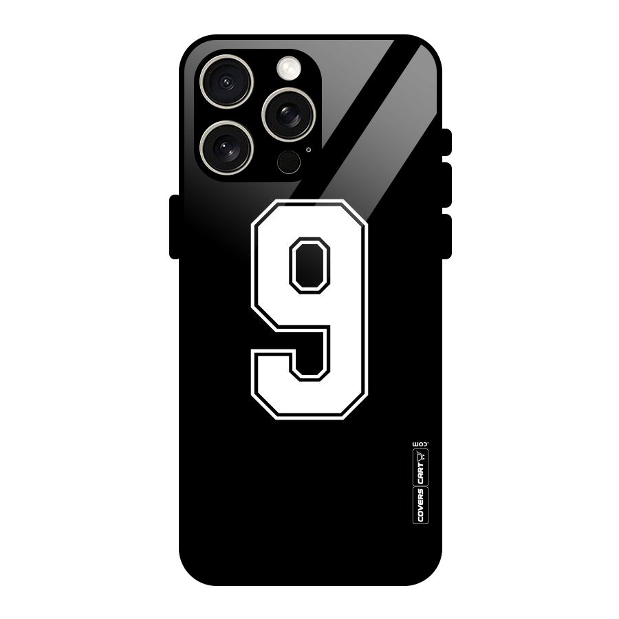 Number 9 Glass Back Case for iPhone 15 Pro Max