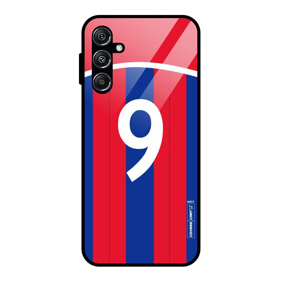 Number 9 Jersey Glass Back Case for Galaxy M34 5G